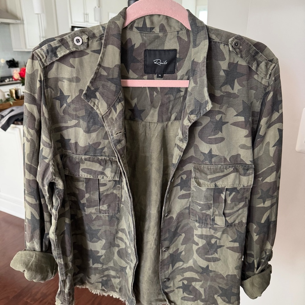 Rails Camouflage Jacket in Green and Brown